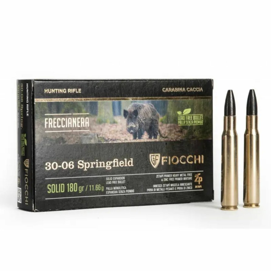 Vaben Tilbehor Og Ammunition jagt-jakt | Fiocchi Springfield 30-06 - Nera 11,66G (180Gr) Blyfri