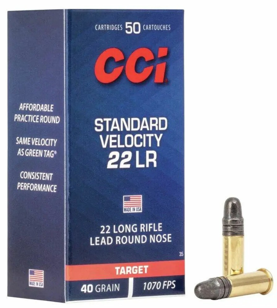 Vaben Tilbehor Og Ammunition jagt-jakt | Cci 22Lr. Standard 40Gr Lrn (Aeske A 50 Stk)