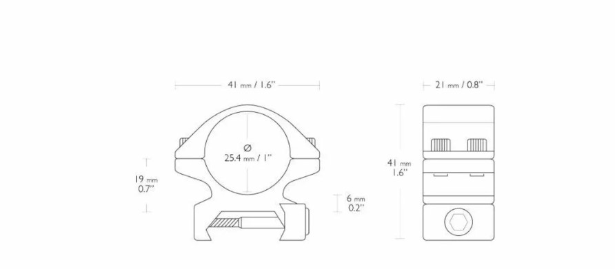 Natkikkert/Night Vision/Optik jagt-jakt | Hawke Match Mount Rings Weaver