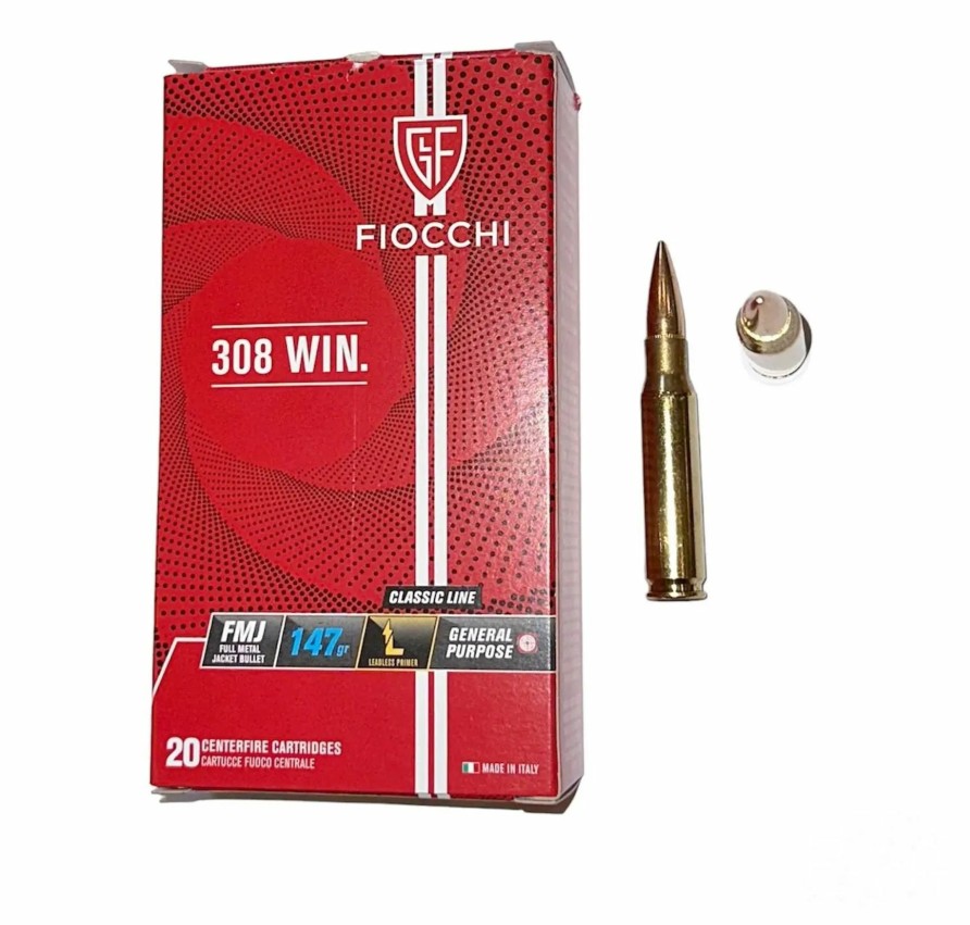 Vaben Tilbehor Og Ammunition jagt-jakt | Fiocchi .308 Winchester Fmj 147Gr